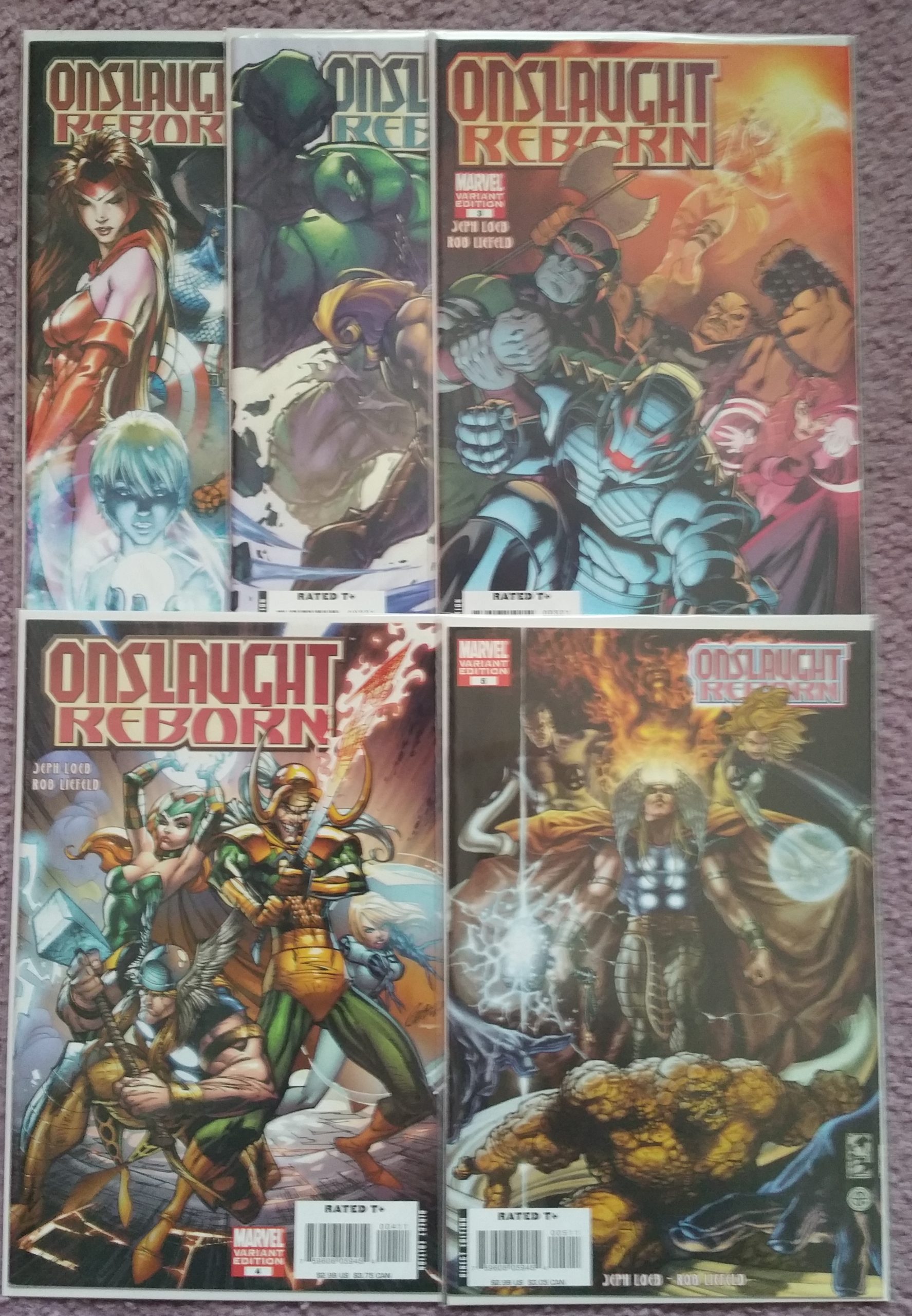 MARVEL COMICS ONSLAUGHT REBORN #1 - 5 MARVEL SPOTLIGHT COMPLETE SERIES RUN