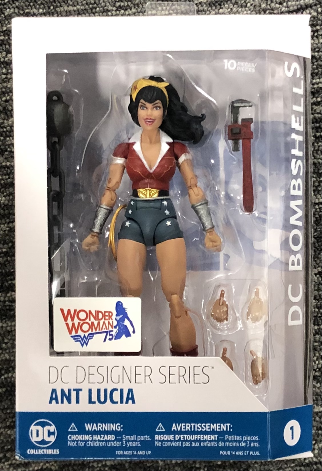 DC Comics Bombshells Wonder Woman Designer Series Action Figure By Ant Lucia 