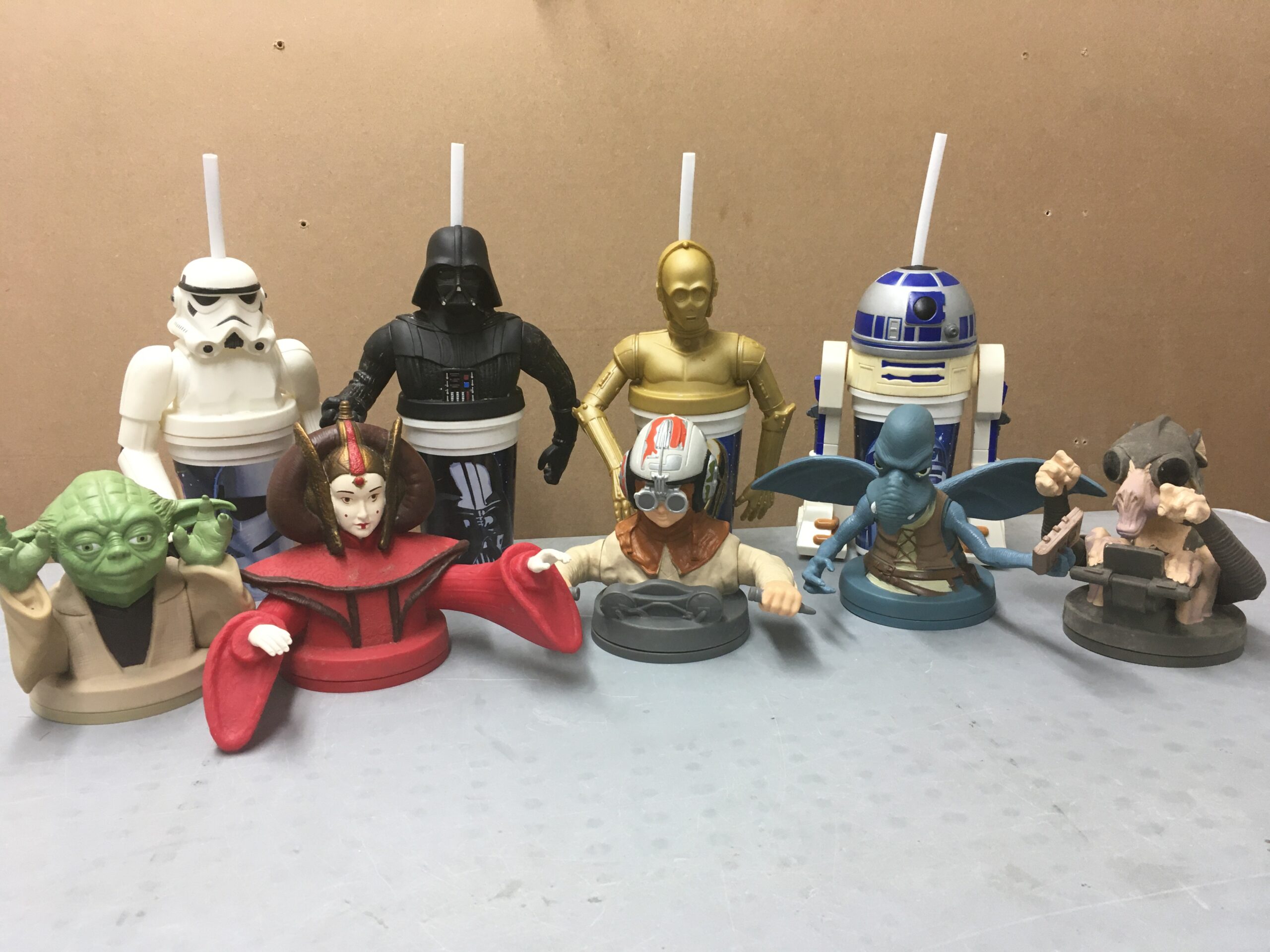 Star Wars Special Edition Taco Bell Cup Toppers Lot Darth Vader R2D2 C-3PO