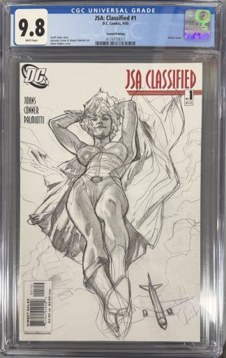 JSA: Classified #1 CGC 9.8 Adam Hughes Sketch Cover Second Print
