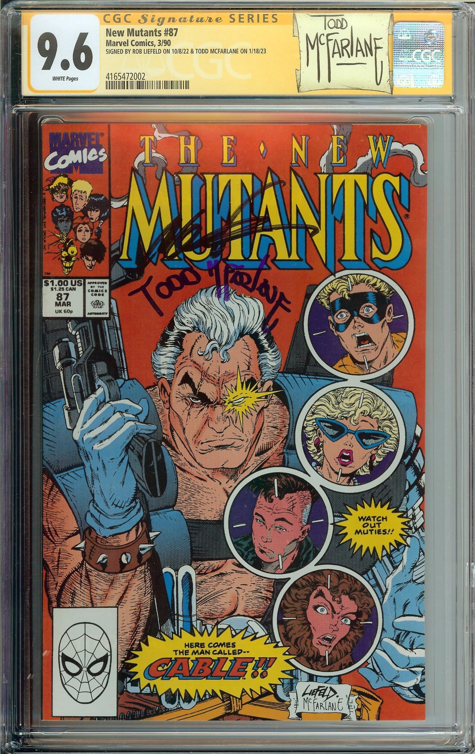 New Mutants #87 SS CGC 9.6 1st App Cable Stryfe Auto McFarlane Liefeld