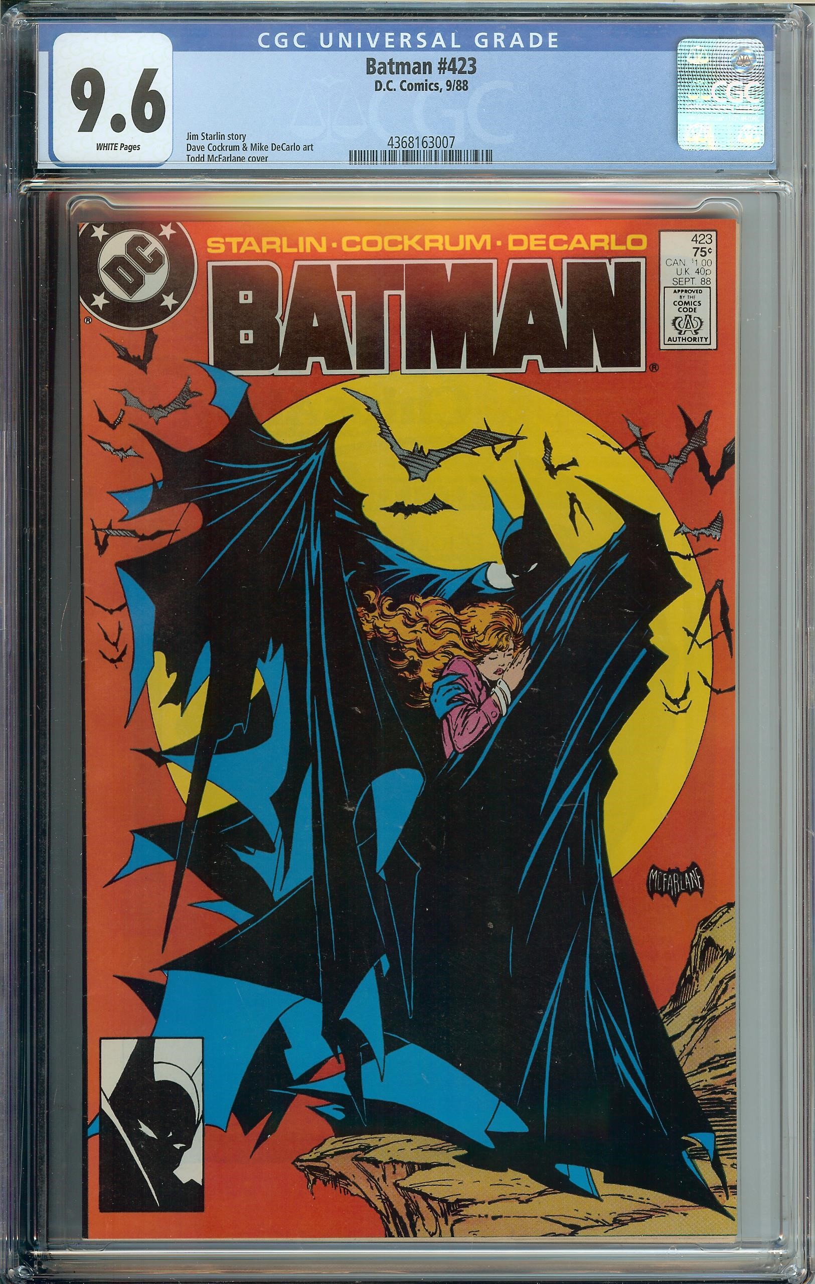 Batman #423 CGC 9.6 Classic Cover Todd McFarlane Cover Art – Comics To ...