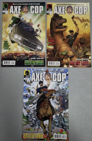 Axe Cop: Bad Guy Earth #1-3 Complete Set Run 2011