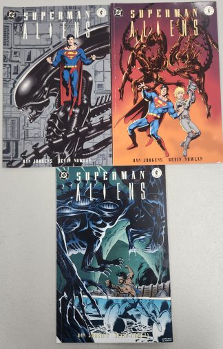 Superman Aliens #1-3 Complete Set Run Jurgens Nowlan 1995