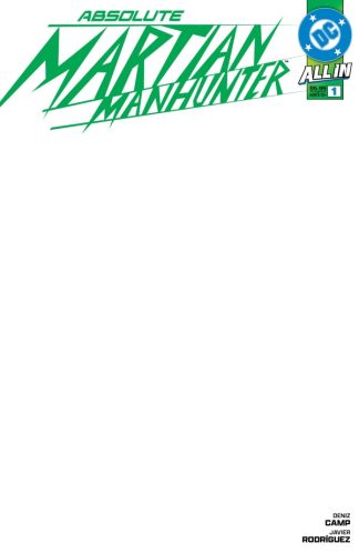Absolute Martian Manhunter #1 Cover H Blank SKetch Variant 1st Print
