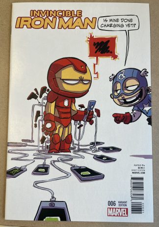 Invincible Iron Man #6 Skottie Young Baby Variant Cover Marvel 2016