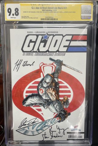 G.I. Joe, A Real American Hero #21 SS CGC 9.8 Auto Edwards, Seeley, Lydic, Young