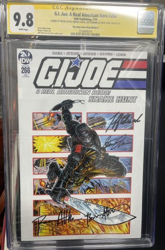G.I. Joe, A Real American Hero #266 SS CGC 9.8 Auto Brian and Robert Atkins, Edwards, Lydic