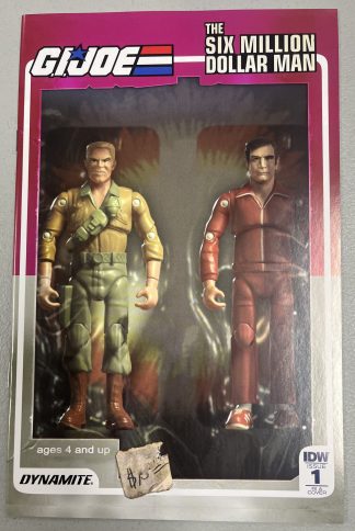 GI Joe: A Real American Hero vs Six Million Dollar Man #1 Action Figure RI Variant IDW 2018