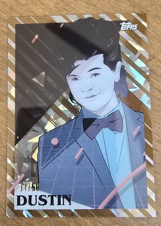 2025 Stranger Things Topps High-Tek Glam G-1 Dustin Gold 31/50