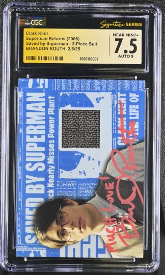 Superman Returns Memorabilia Card Suit SS CGC 7.5 Auto Routh Costume
