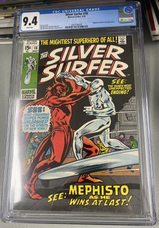 Silver Surfer #16 Marvel 5/70 CGC 9.4 Mephisto Nick Fury Appearance