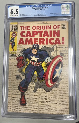 Captain America #109 CGC 6.5 Origin of Captain America retold Nick Fury app.