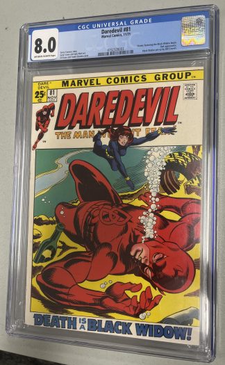 Daredevil #81 CGC 8.0 Stories featuring the Black Widow begin