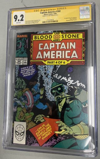 Captain America #360 SS CGC 9.2 1st Full App. Crossbones Auto Al Milgrom