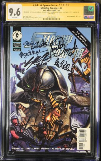 Starship Troopers #2 SS CGC 9.6 Auto X 5 Gilliam, Ironside, Richards, Van Dien Meyer