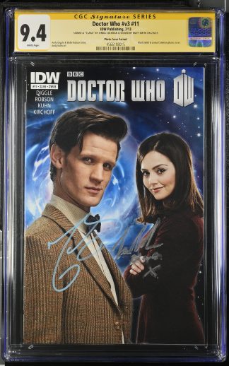 Doctor Who #v3 #11 SS CGC 9.4 Auto Jenna Coleman Matt Smith Signed