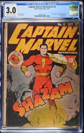 Captain Marvel Adventures #4 CGC 3.0 Hitler App Classic Cover CC Beck 1941