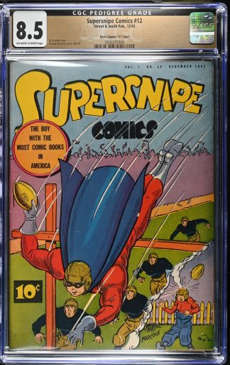 Supersnipe Comics #12 CGC 8.5 Pedigree Davis Crippen D Copy 1943