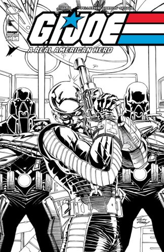 GI Joe Real American Hero #317 Cover B Andy Kubert Black & White Variant 1st Print