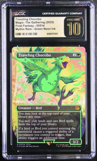 Traveling Chocobo Final Fantasy Green Neon Ink CGC Pristine 10 (Gold)