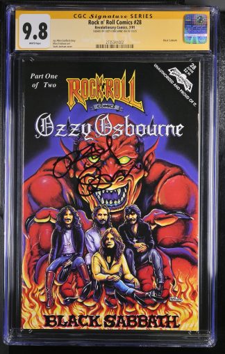 Rock n' Roll Comics #28 SS CGC 9.8 Signed Ozzy Osbourne Auto Black Sabbath
