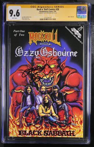 Rock n' Roll Comics #28 SS CGC 9.6 Signed Ozzy Osbourne Auto Black Sabbath