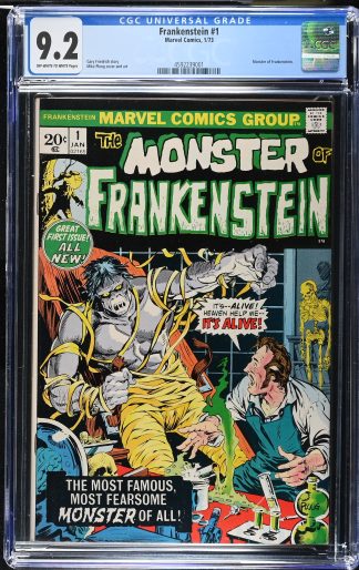 The Monster of Frankenstein #1 CGC 9.2 Marvel 1973