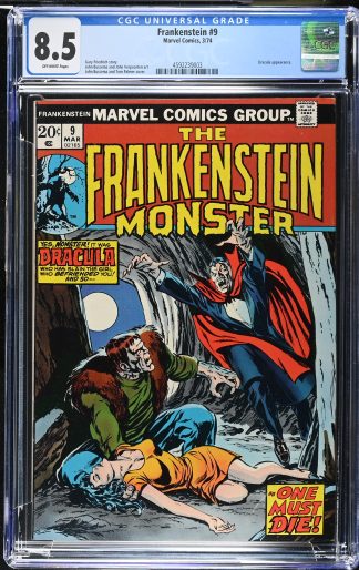 The Frankenstein Monster #9 CGC 8.5 Marvel 1974 Dracula appearance