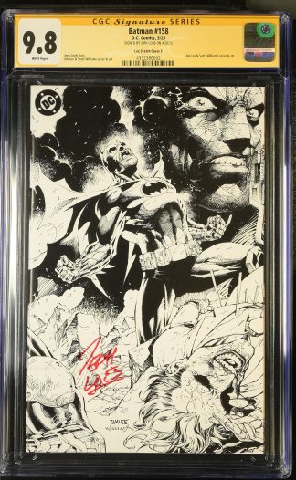 Batman #158 CGC 9.8 SS 1:608 Sketch Cover Signed Jeph Loeb Hush 2