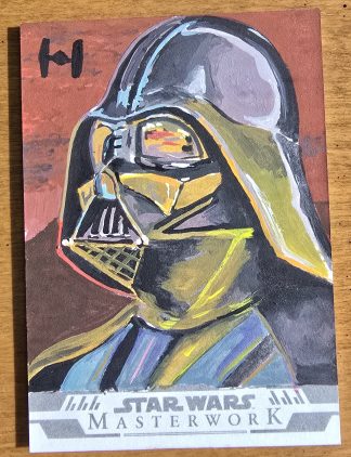 Star Wars Masterwork 2024 Topps 1/1 Eddie Rhodes Sketch Card Darth Vader