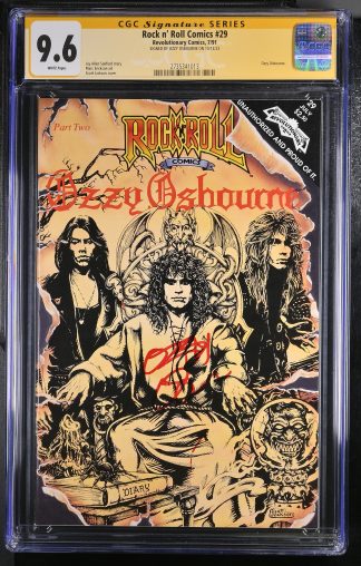 Rock n' Roll Comics #29 SS CGC 9.8 Signed Ozzy Osbourne Auto Black Sabbath