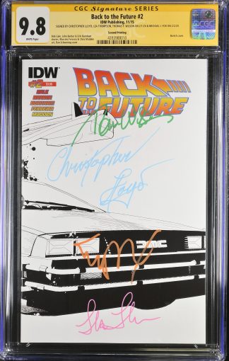 Back To The Future #2 SS CGC 9.8 Auto x4 Michael J Fox Lloyd Wilson Thompson Signed