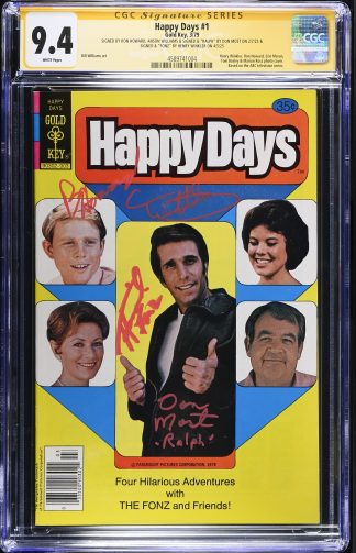 Happy Days #1 CGC SS Auto Ron Howard Henry Winkler Most Williams signed