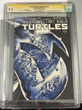 Teenage Mutant Ninja Turtles #2 SS CGC 9.2 1st Print Signed & Sketch Kevin Eastman