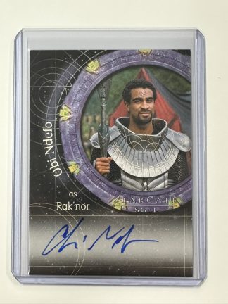 Stargate SG-1 Season 6 Auto A35 Obi Ndefo as Rak'nor Signed Card