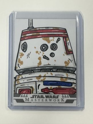 Star Wars Masterwork 2024 Topps 1/1 Bobby Blakey Sketch Card R5-D4