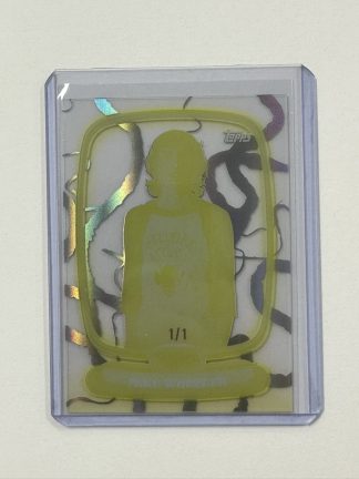 2025 Stranger Things Topps High-Tek #10 1/1 Yellow Printing Plate Mike Wheeler