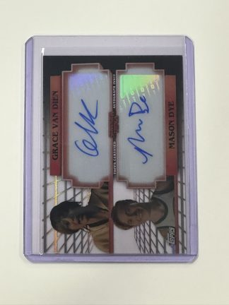 Stranger Things Topps High-Tek Dual Auto DA-DD Grace Van Dien Jason Carver