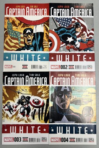Captain America: White #1-5 Complete Set Run Jeph Loeb Tim Sale Marvel 2015