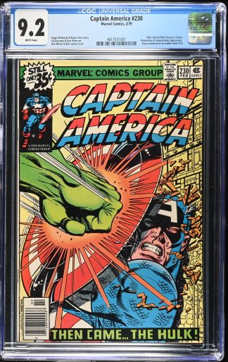 Captain America #230 CGC 9.2 Iconic Hulk Cover