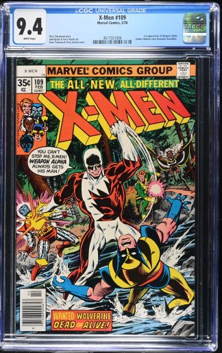 X-Men #109 CGC 9.4 1st Appearance of Weapon Alpha