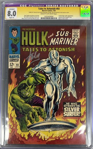 Tales To Astonish #93 SS CGC (R) 8.0 Signed Stan Lee Auto