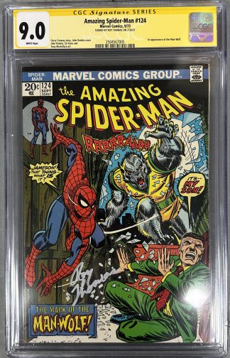 Amazing Spider-Man #124 SS CGC 9.0 Roy Thomas Auto Signed