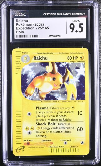 Raichu - Expedition CGC 9.5 25/165 Pokemon Holo 2002
