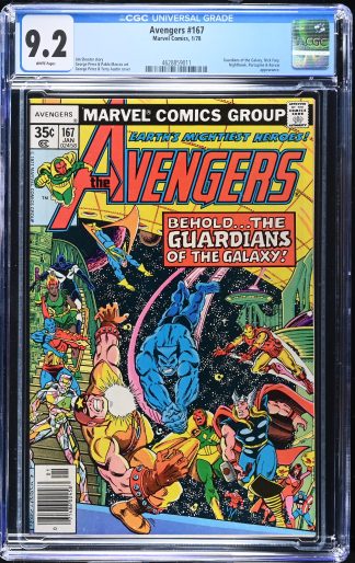 Avengers #167 CGC 9.2 Guardians Of The Galaxy App