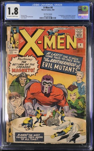 X-Men #4 CGC 1.8 UK Variant 1st App. Scarlet Witch Quicksilver