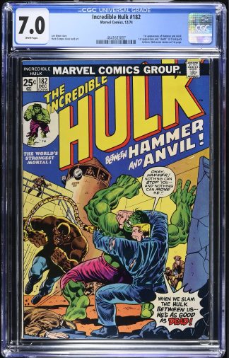 Incredible Hulk #182 CGC 7.0 1974 3rd App. Wolverine