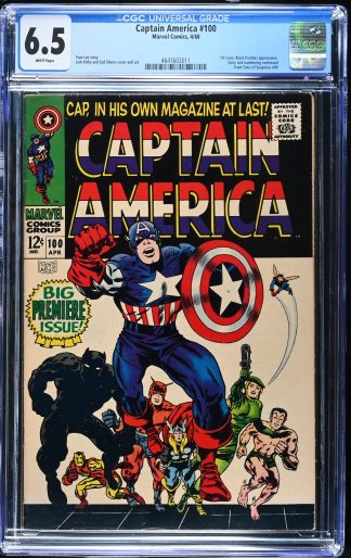 Captain America #100 CGC 6.5 1968 Premiere Issue Black Panther App.