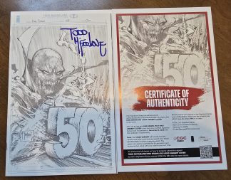 King Spawn #50 1:1000 Todd McFarlane Signed Sketch Variant Auto CGC COA